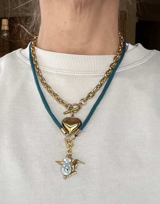 Short cord necklace #52