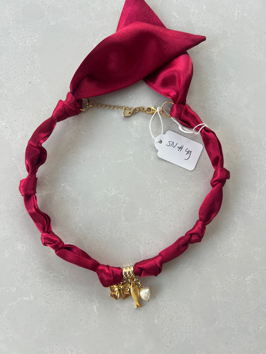 Scarf necklace #49 ( closure at the back)