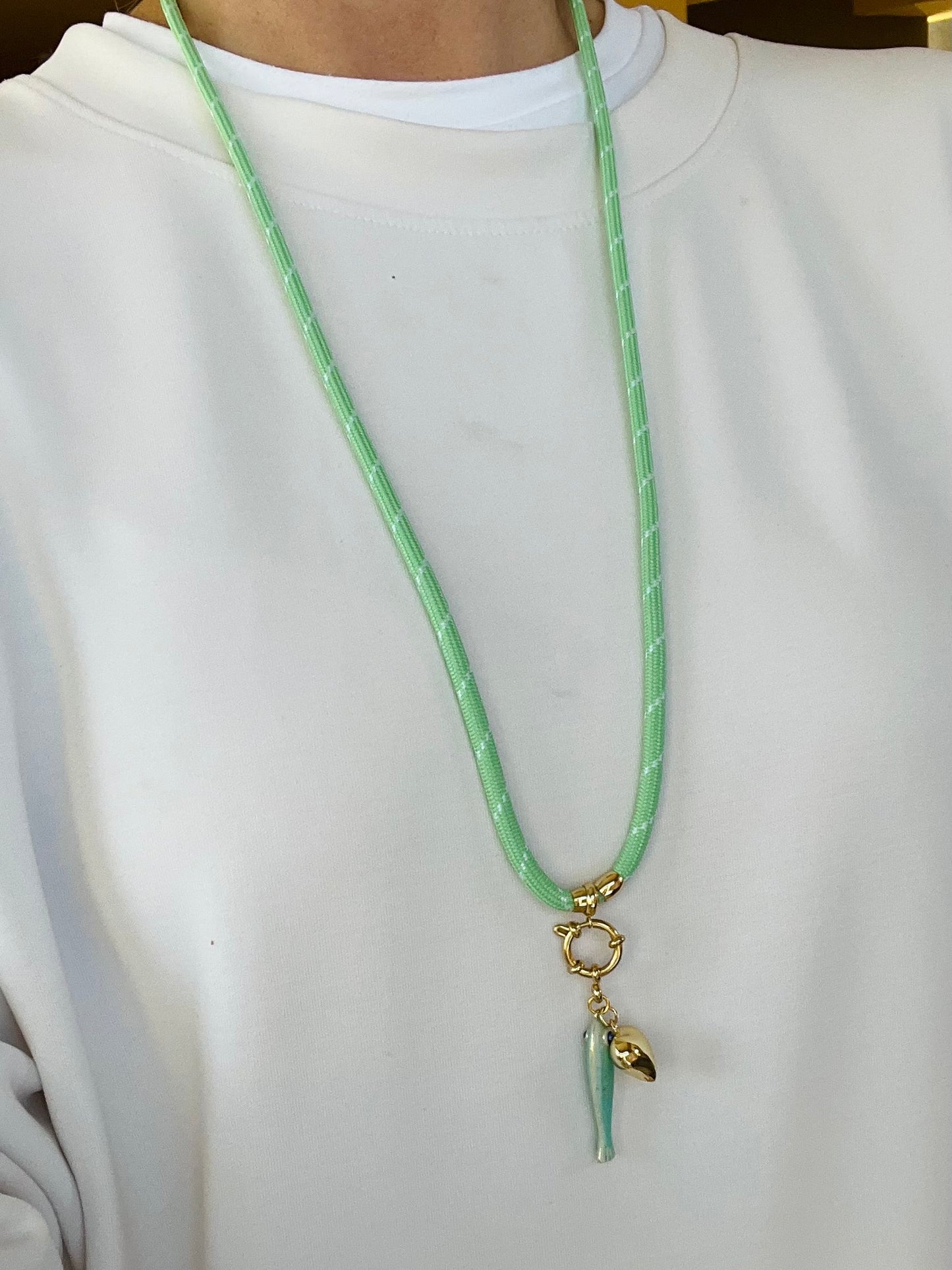 Cord necklace multiple ways to wear #72