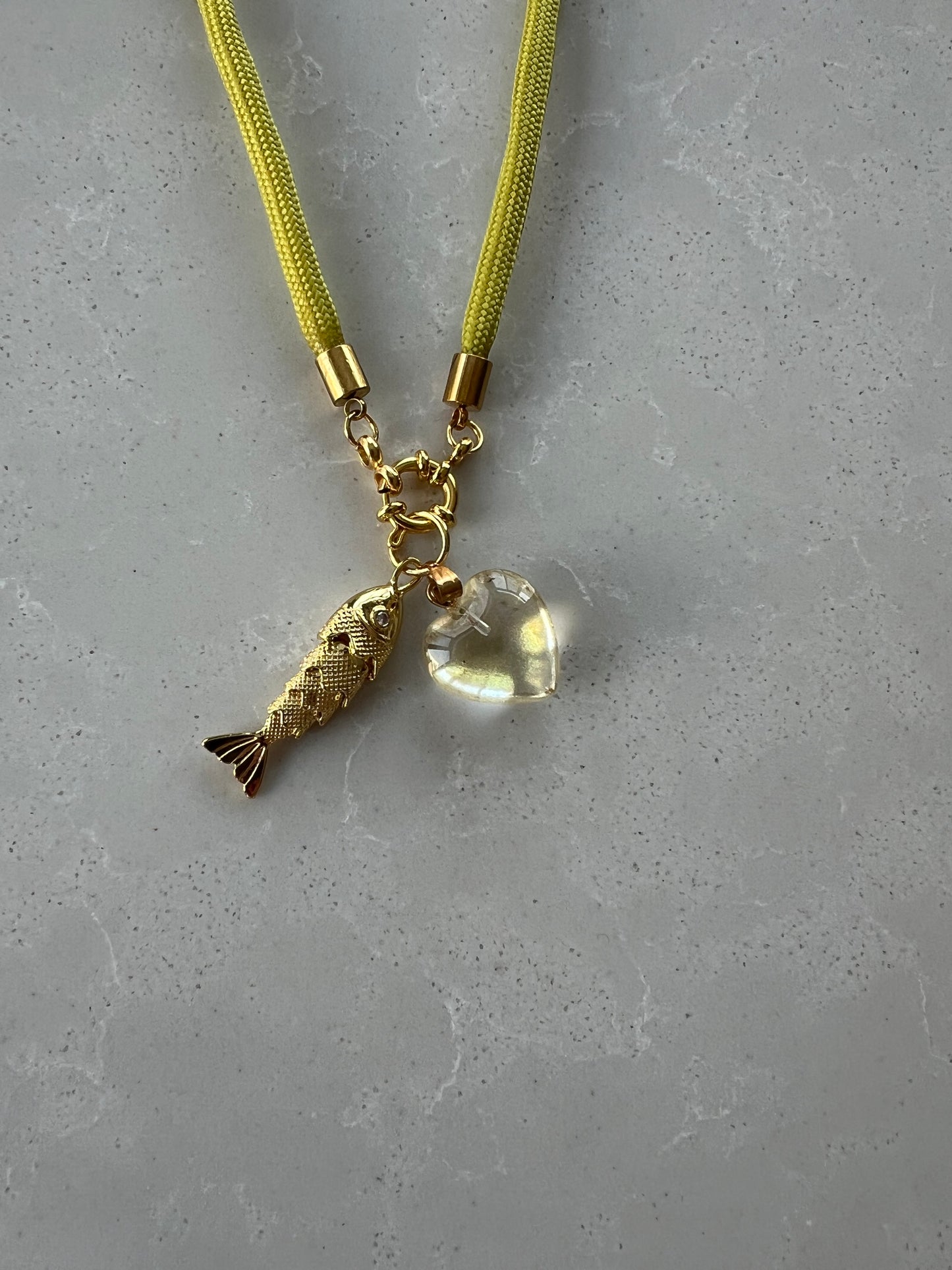 Middle long cord necklace #49