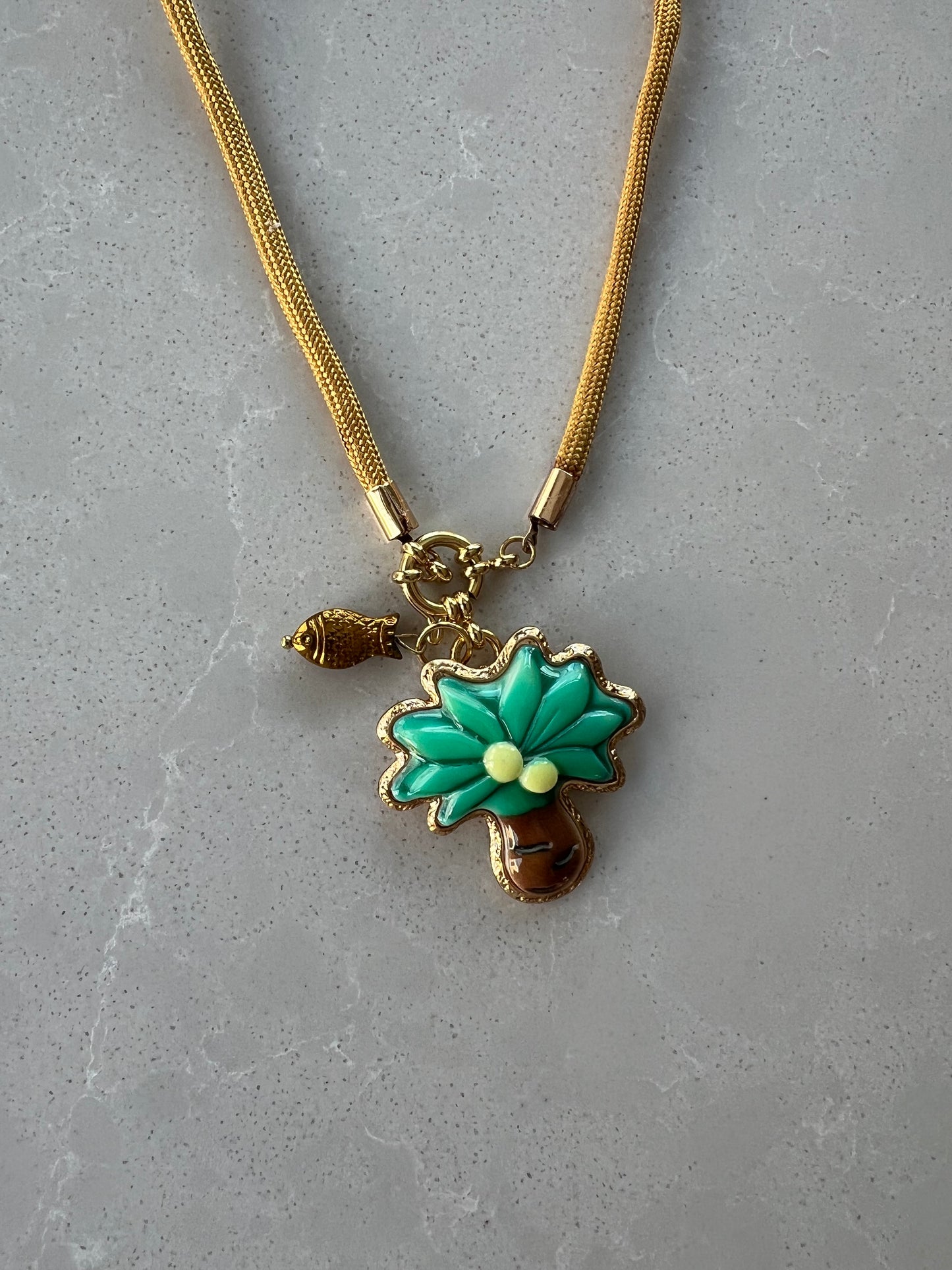 Short cord necklace #54