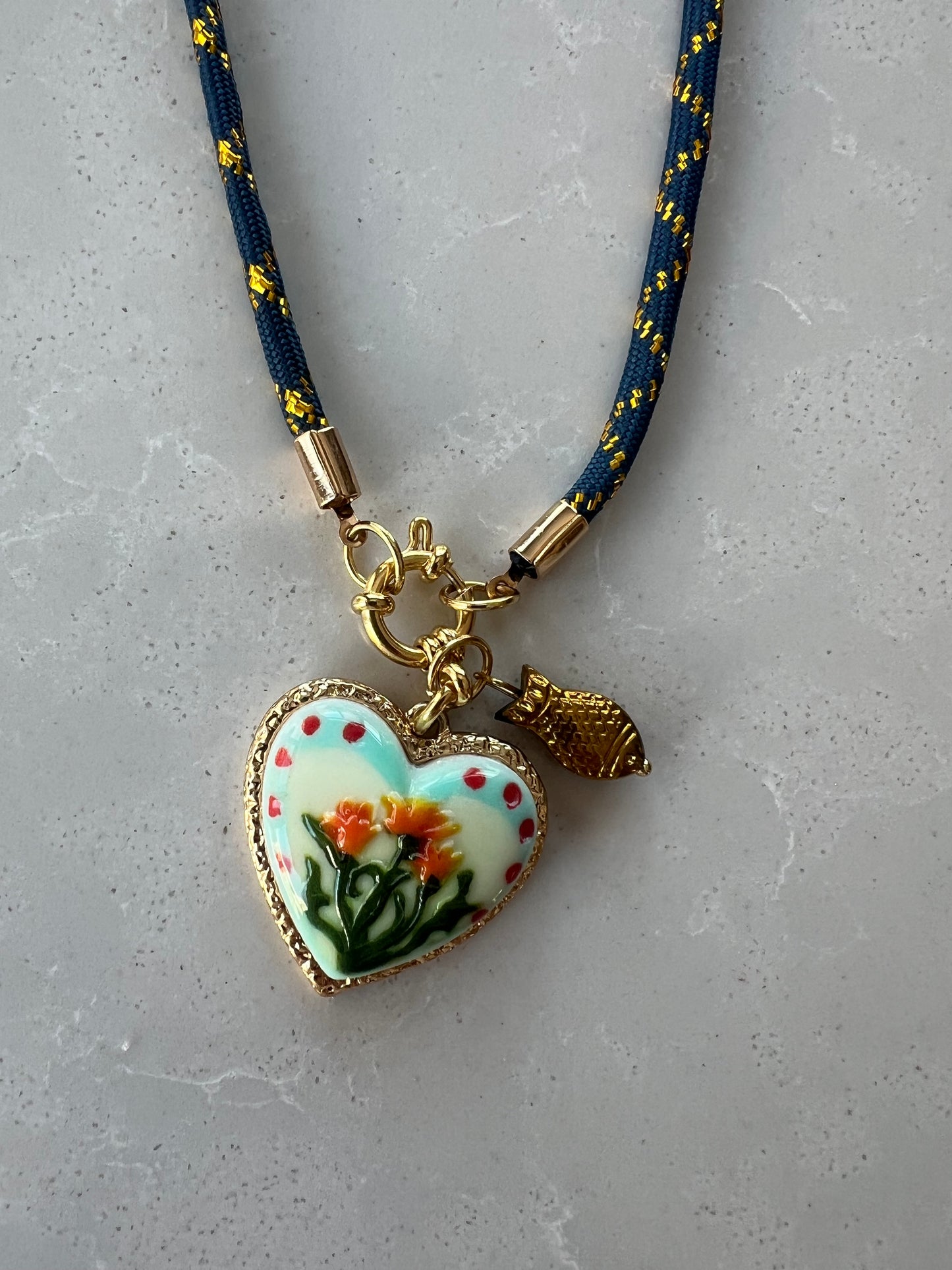 Short cord necklace #55