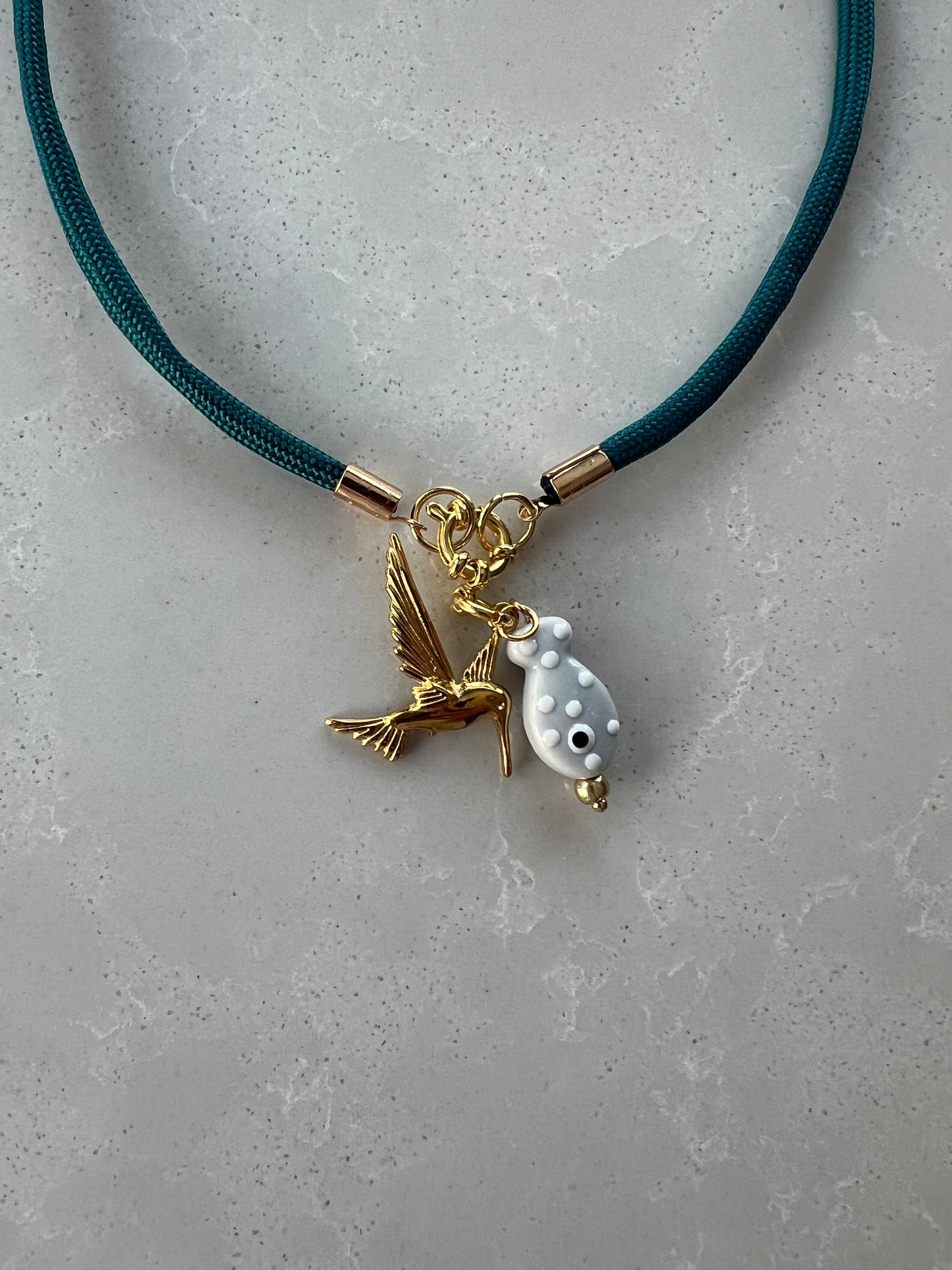 Short cord necklace #52