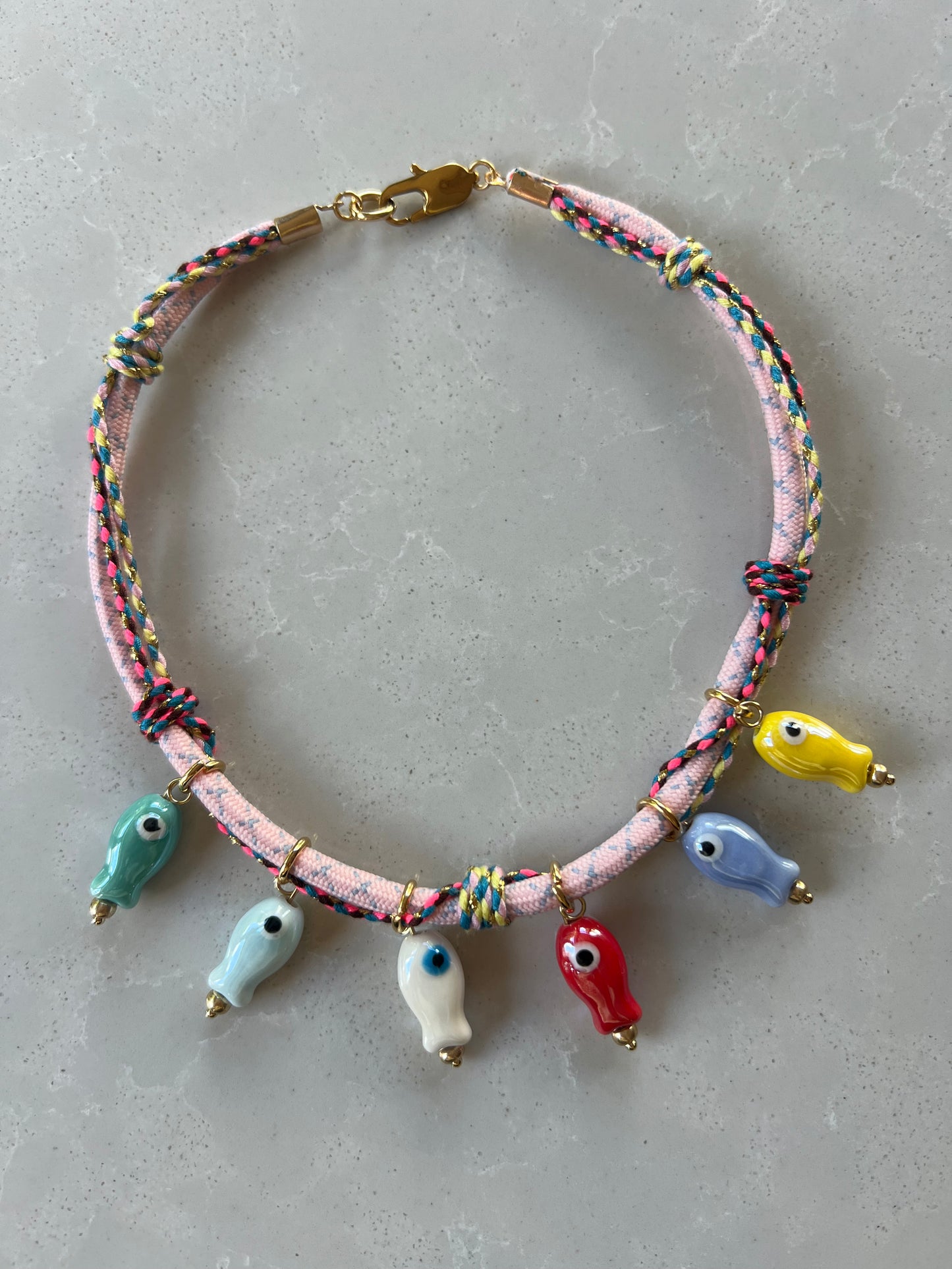 Fish cord necklace #97