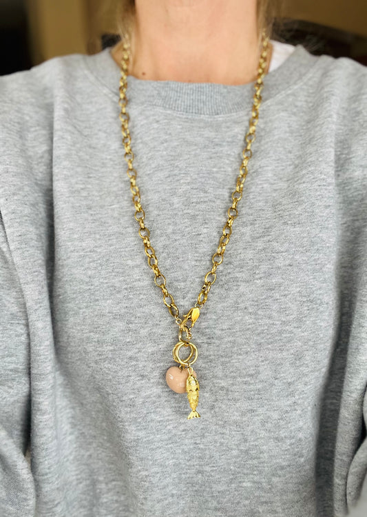 Long chain necklace ( multiple ways to wear)