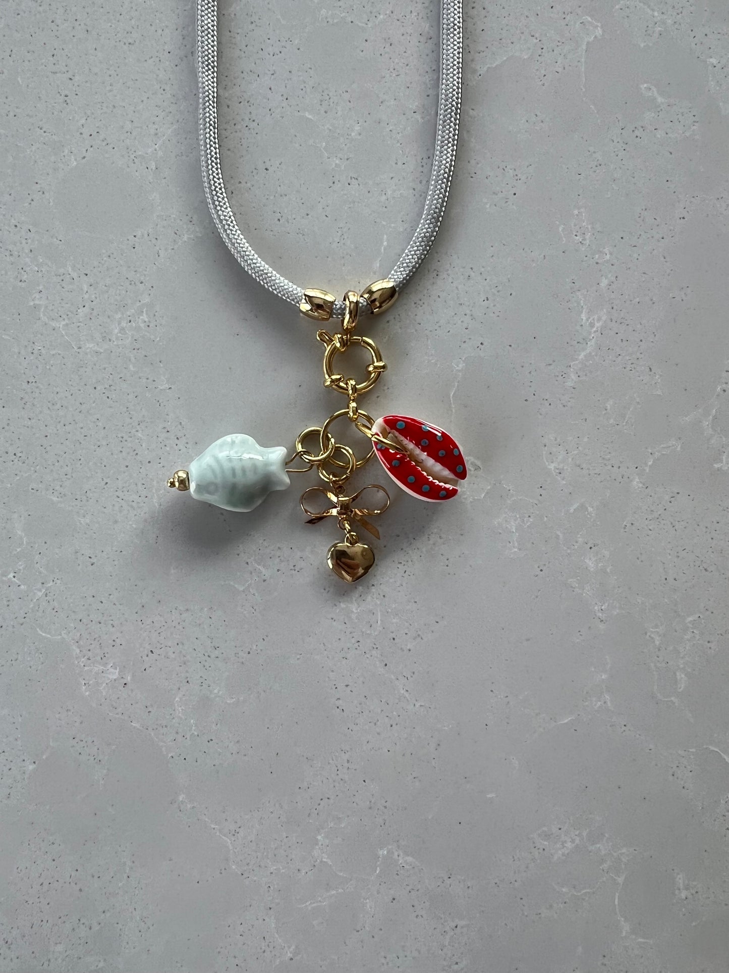 Cord necklace, multiple ways to wear #37