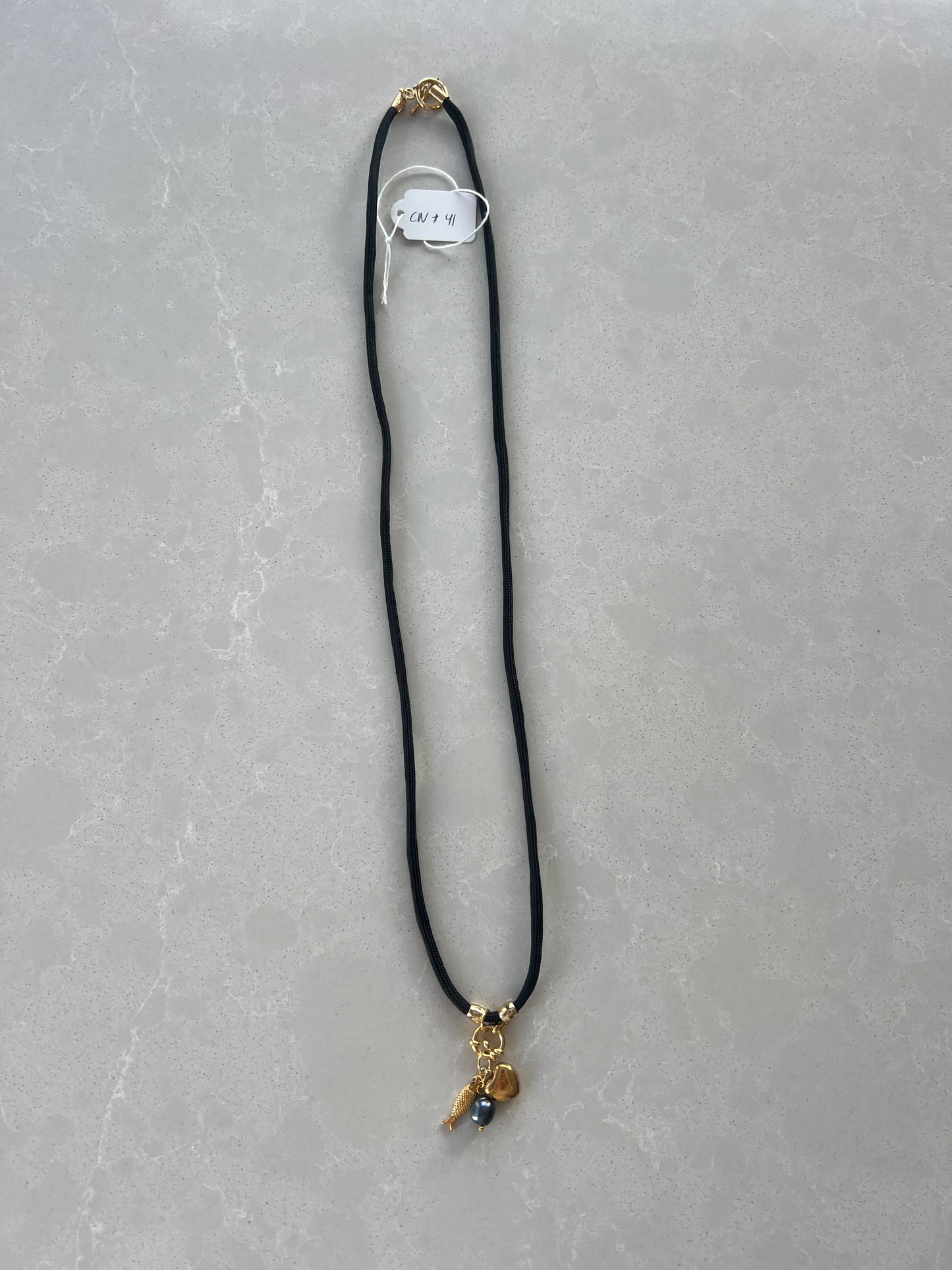 Cord necklace, multiple ways to wear #41