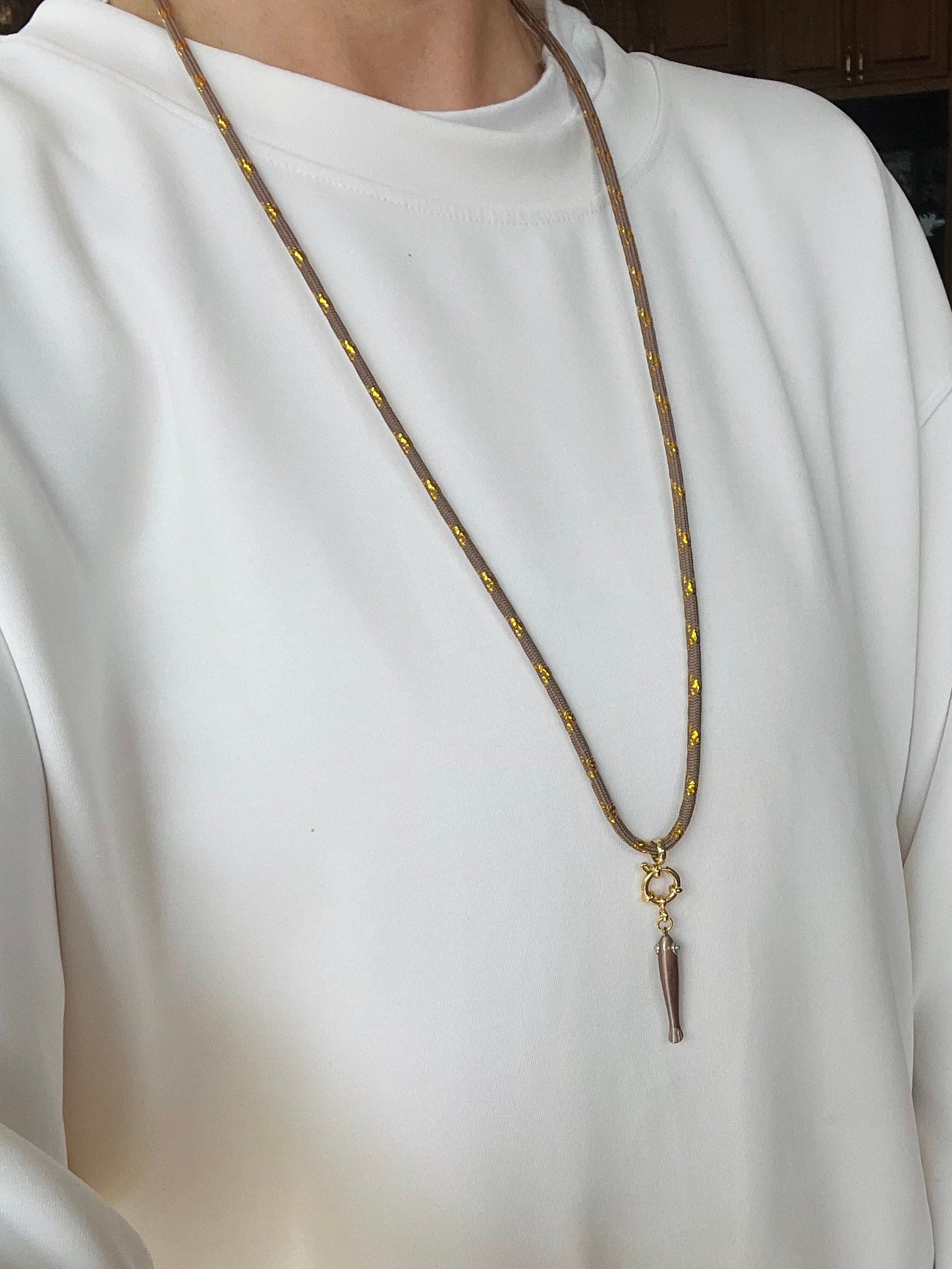 Cord necklace, multiple ways to wear# 74