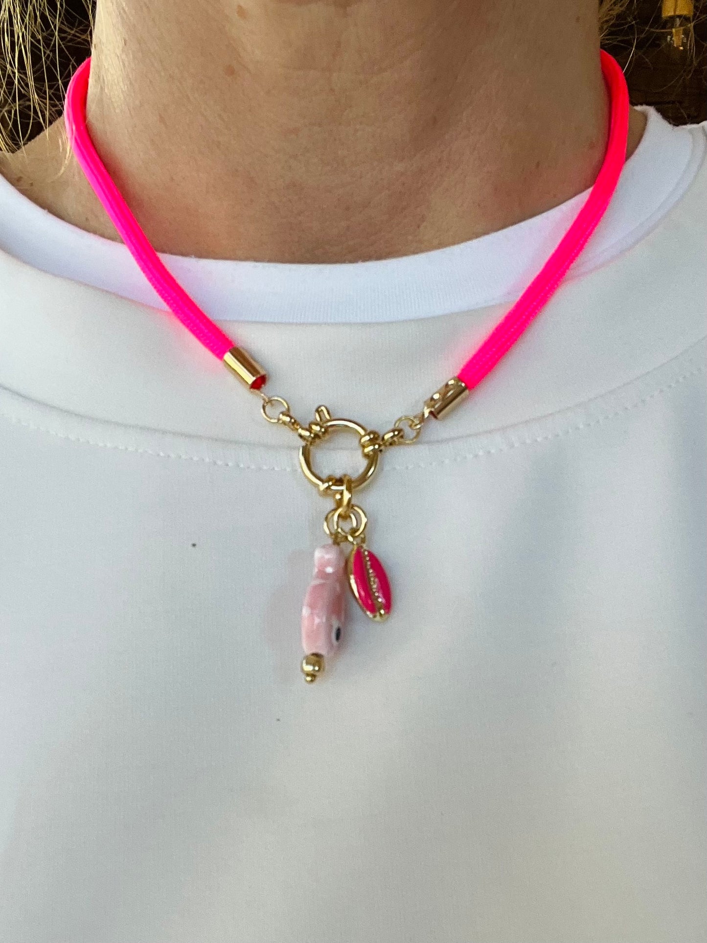Cord necklace, short #81