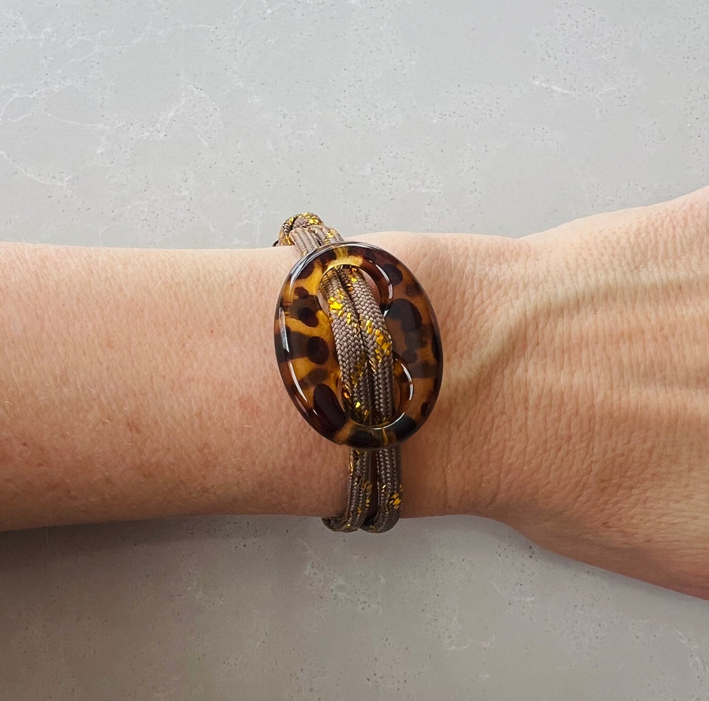 Cord bracelet with tortoise bean #9