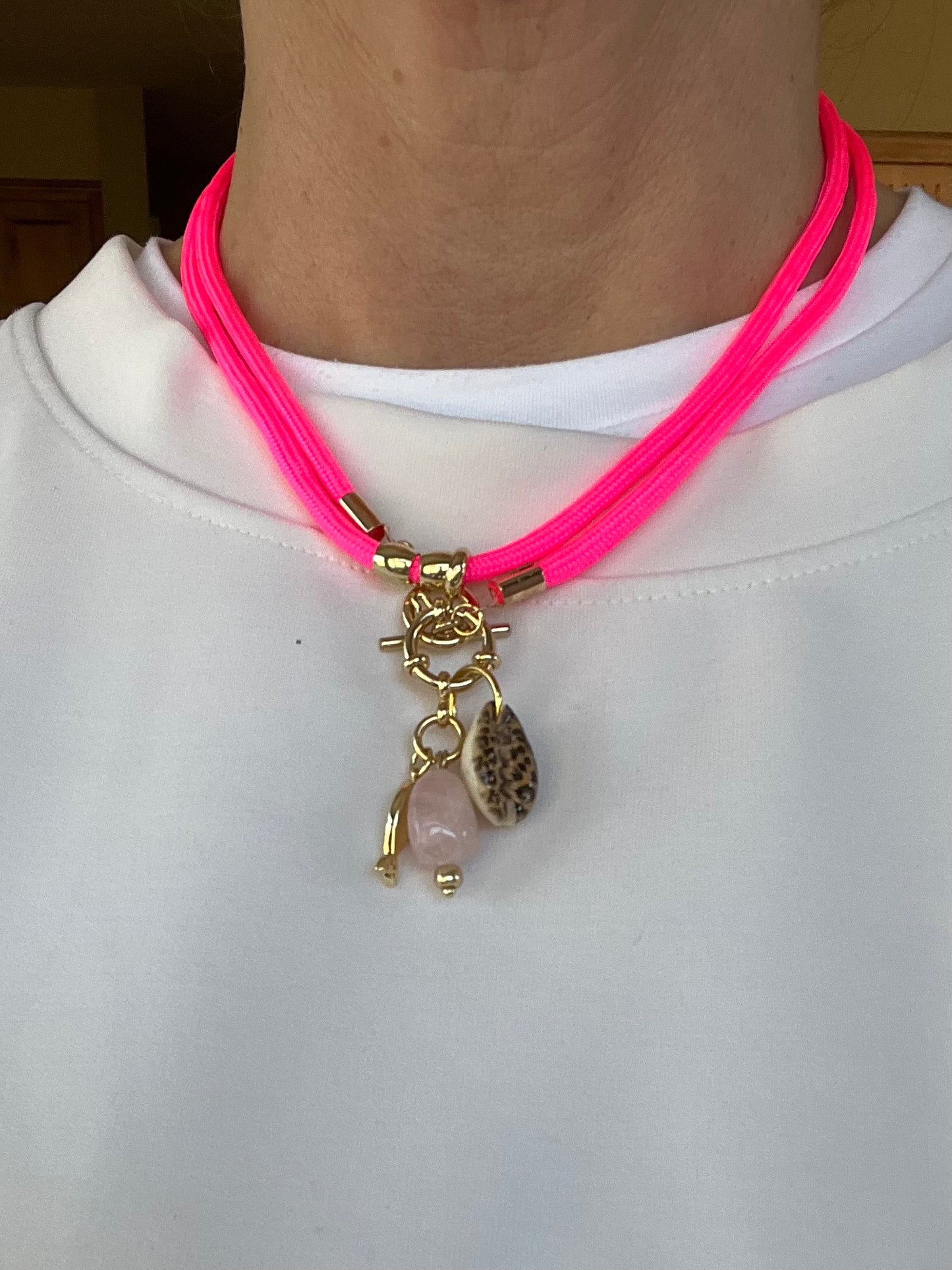 Cord necklace, multiple ways to wear #76