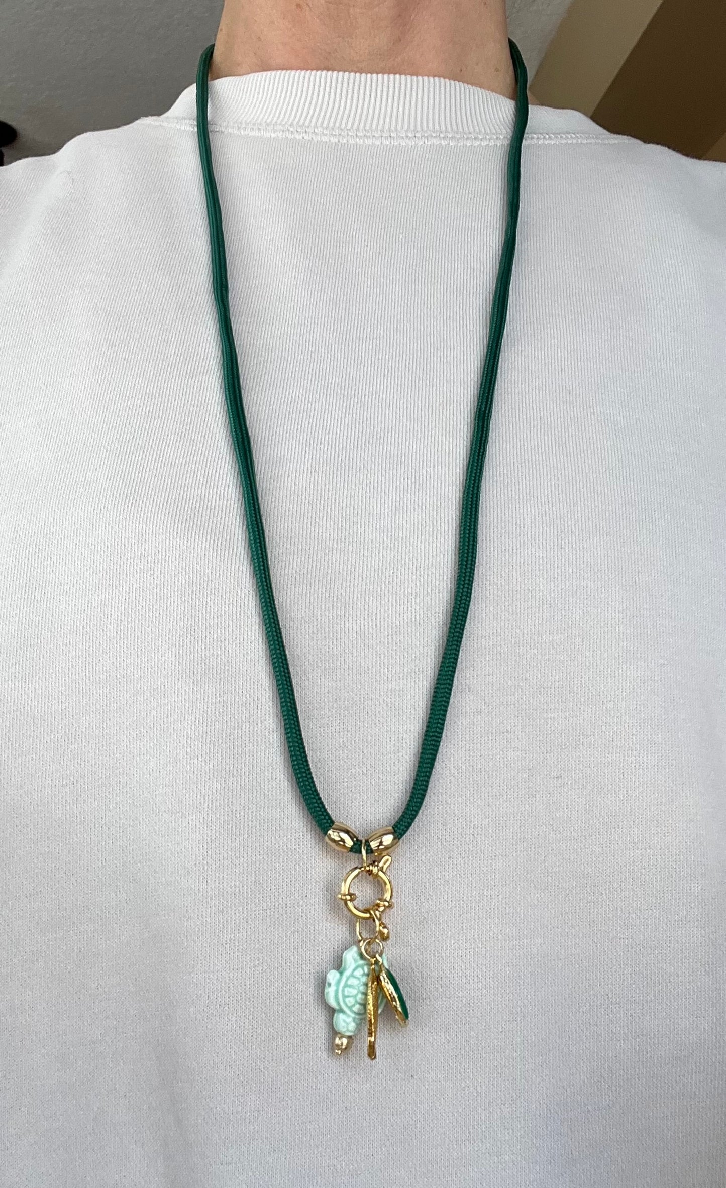 Cord necklace, multiple ways to wear #35