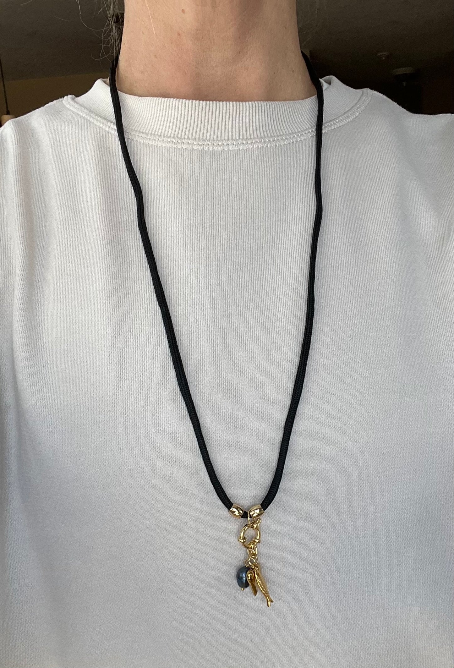 Cord necklace, multiple ways to wear #42