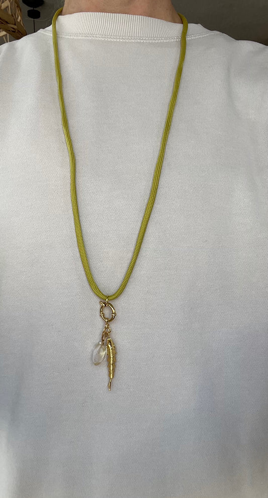 Cord necklace, multiple ways to wear #45