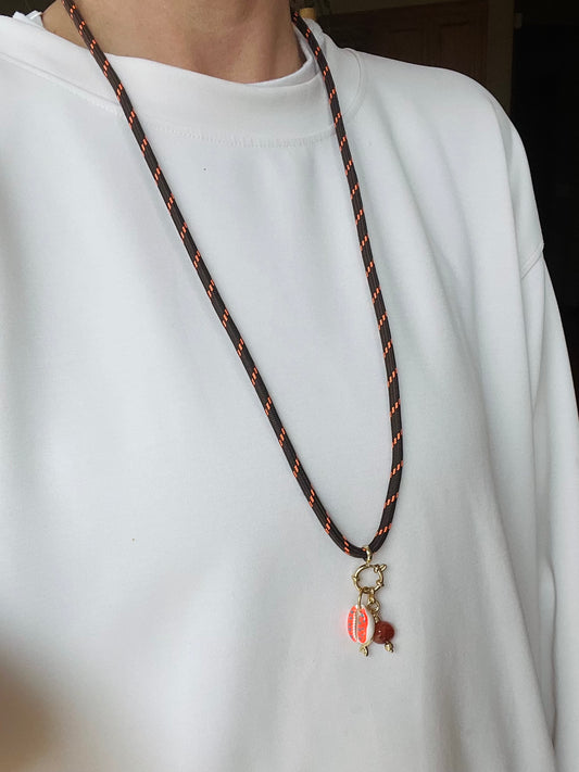 Cord necklace, multiple ways to wear #64