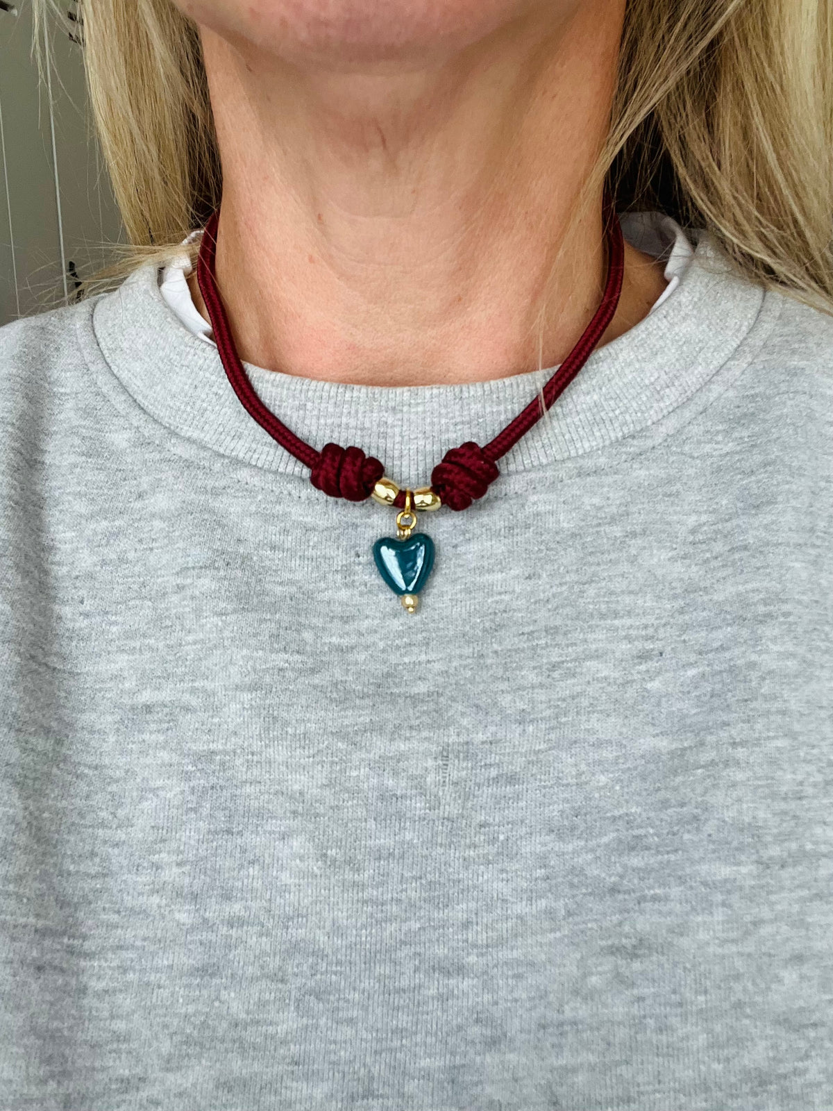 Short & expandable cord necklace #120