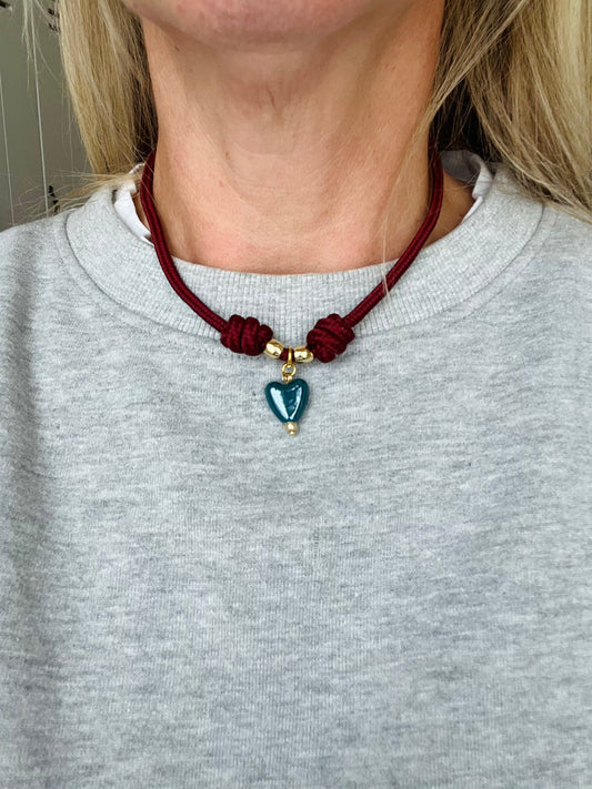 Short & expandable cord necklace #120