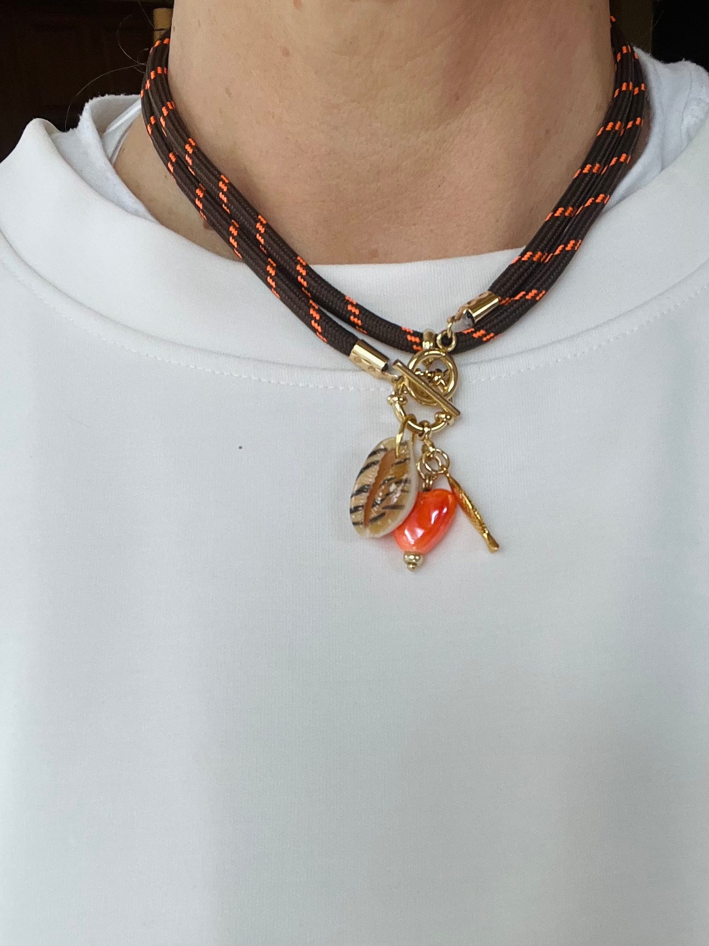 Cord necklace, multiple ways to wear, #63