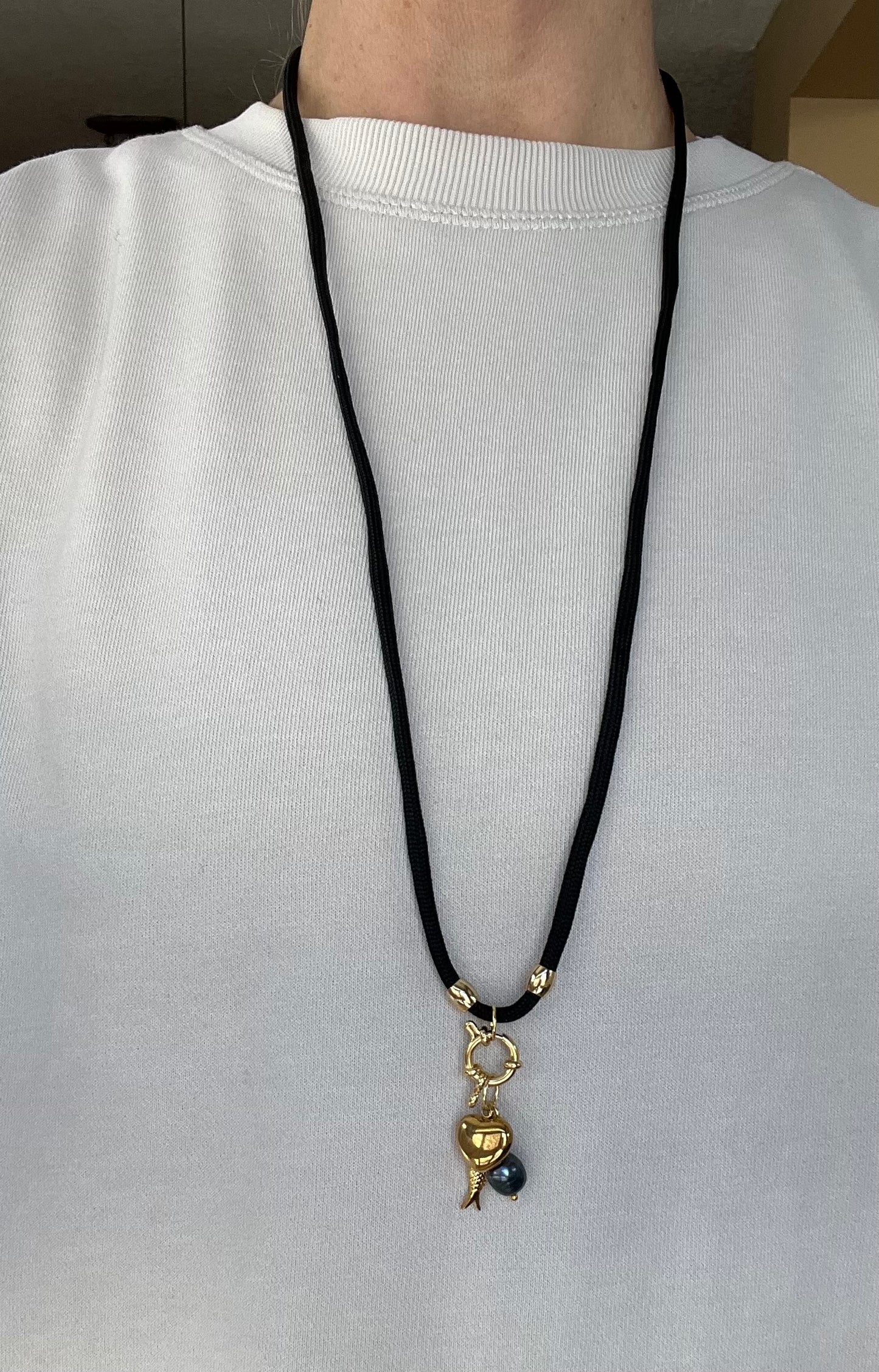 Cord necklace, multiple ways to wear #41