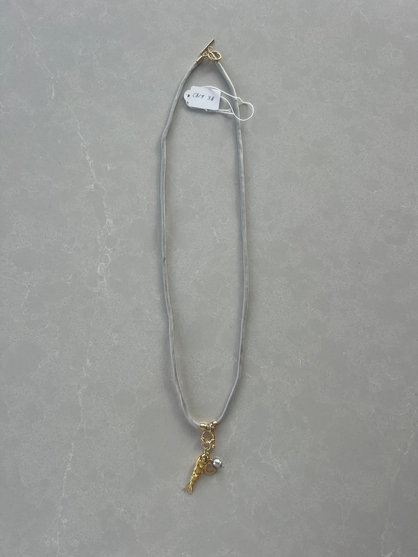 Cord necklace, multiple ways to wear #38