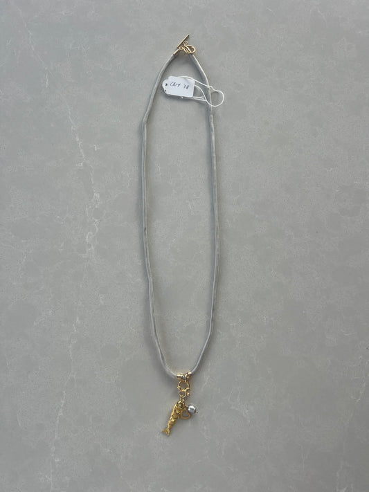 Cord necklace, multiple ways to wear #38