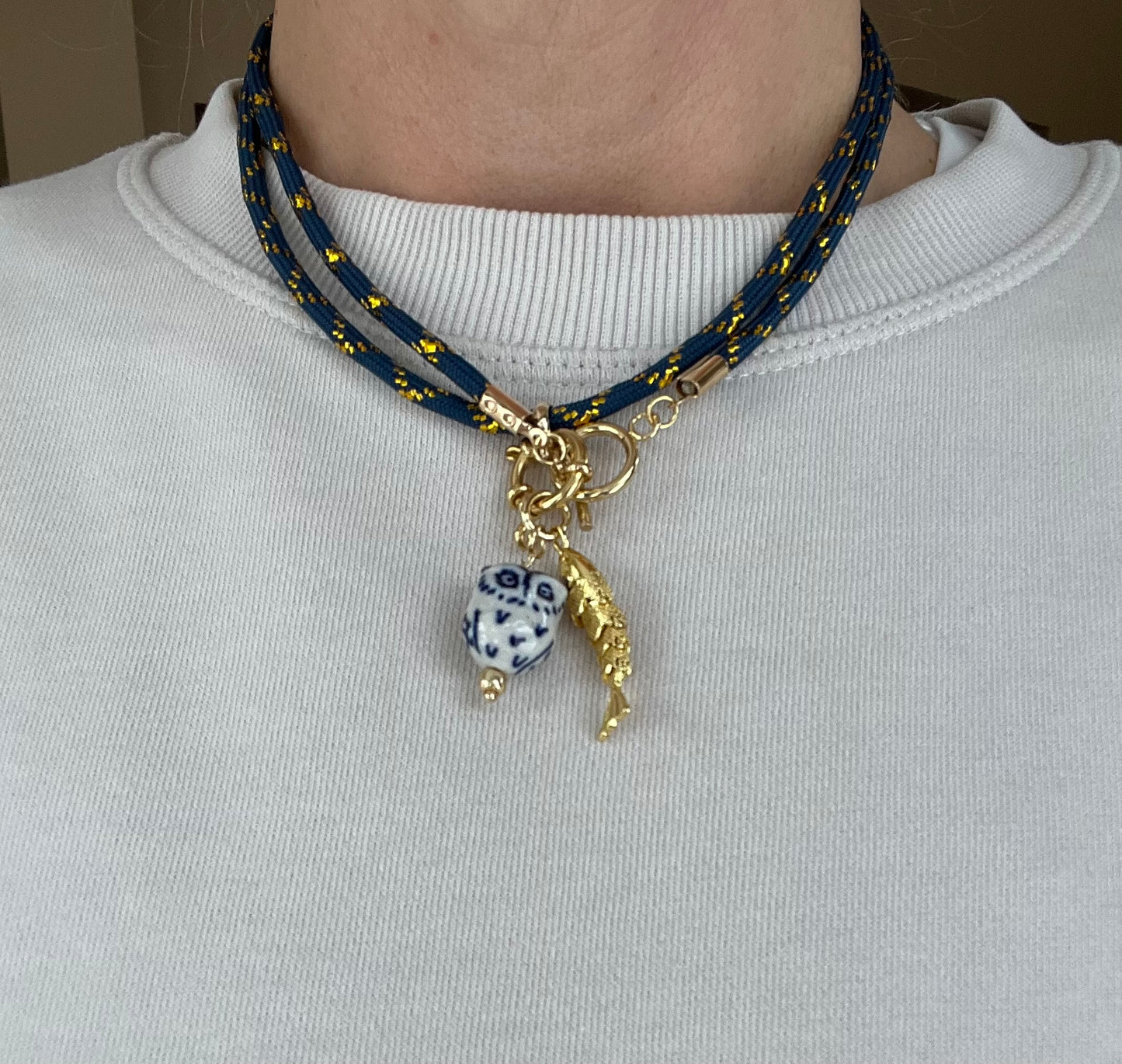 Cord necklace, multiple ways to wear #26