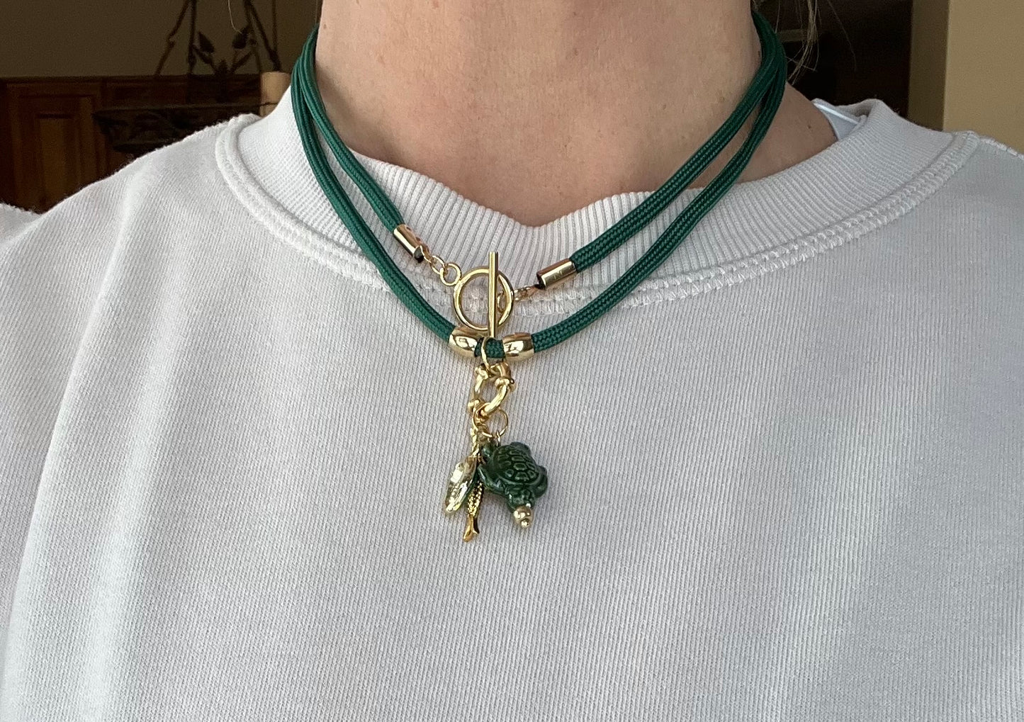 Cord necklace, multiple ways to wear #36