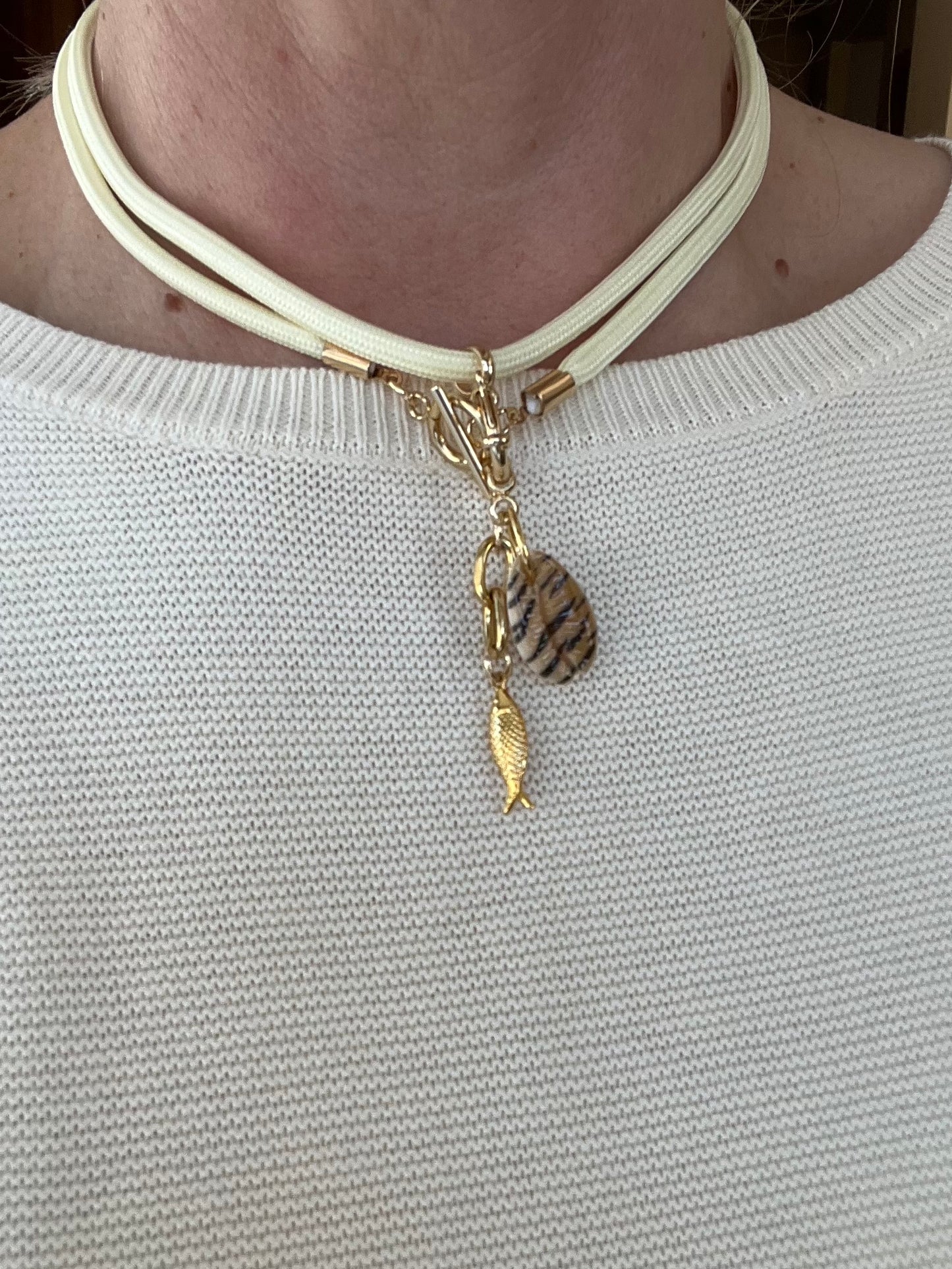 Cord necklace, multiple ways to wear, #62