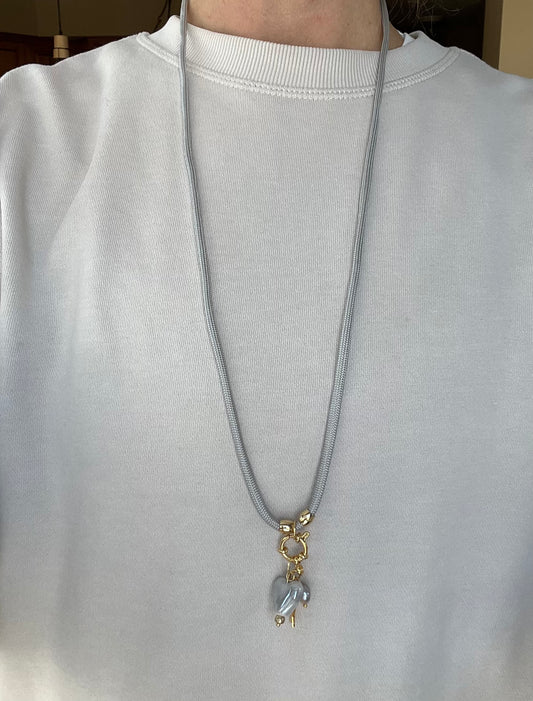 Cord necklace, multiple ways to wear #39