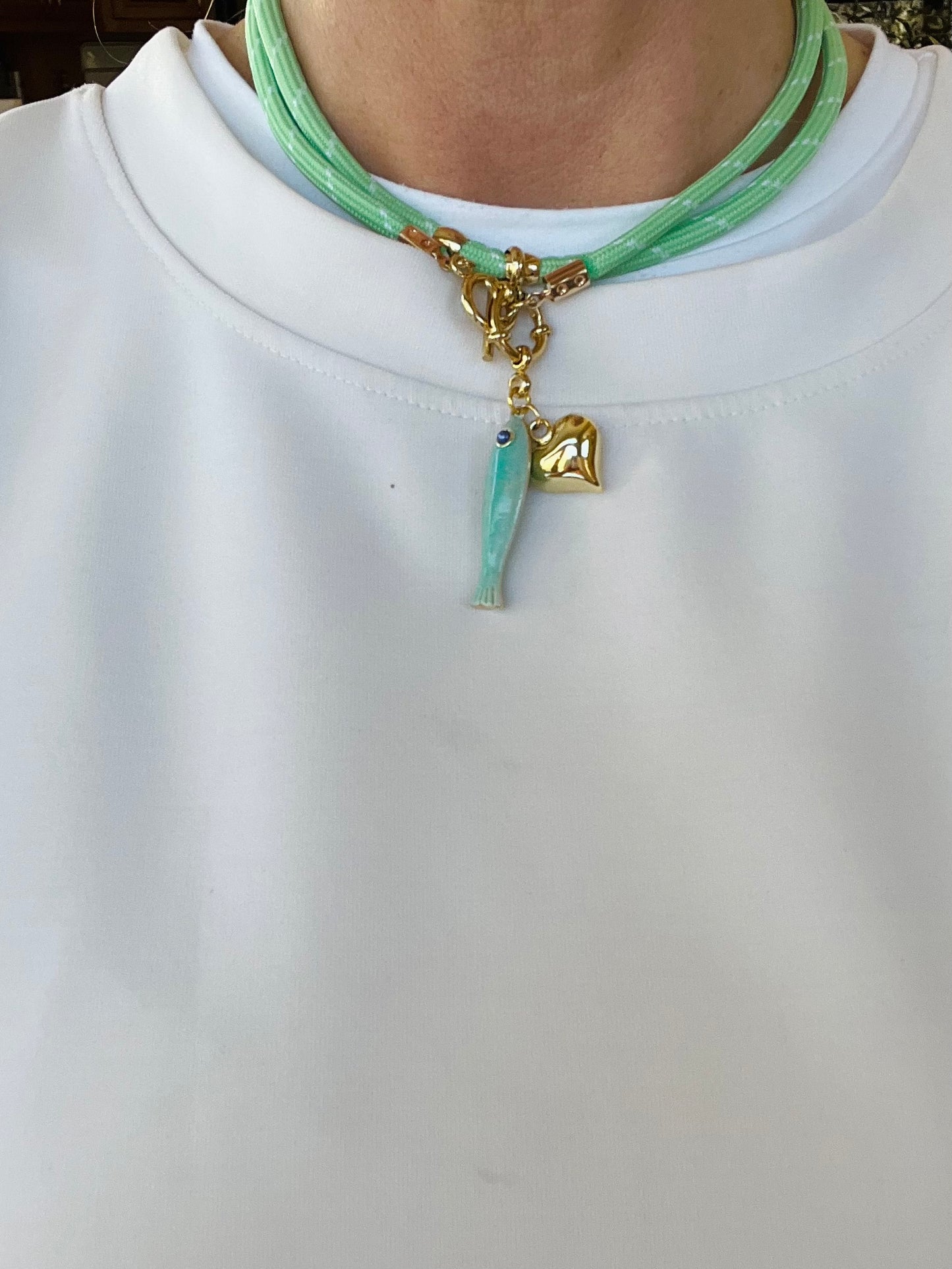 Cord necklace multiple ways to wear #72