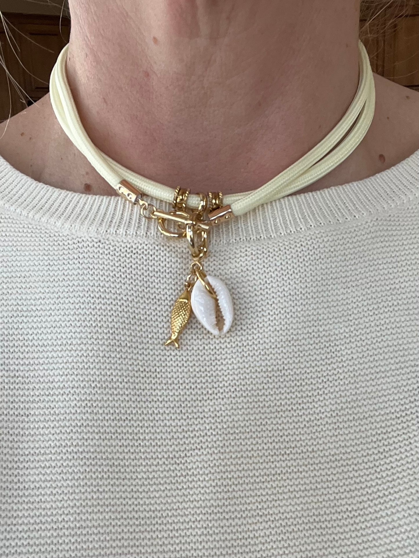 Cord necklace, multiple ways to wear #61