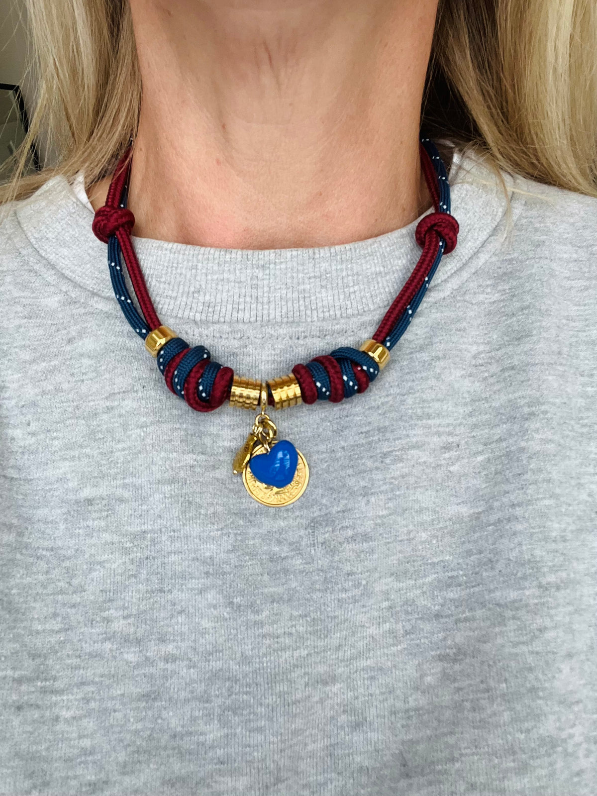 Short double cord necklace ( extendable) #122