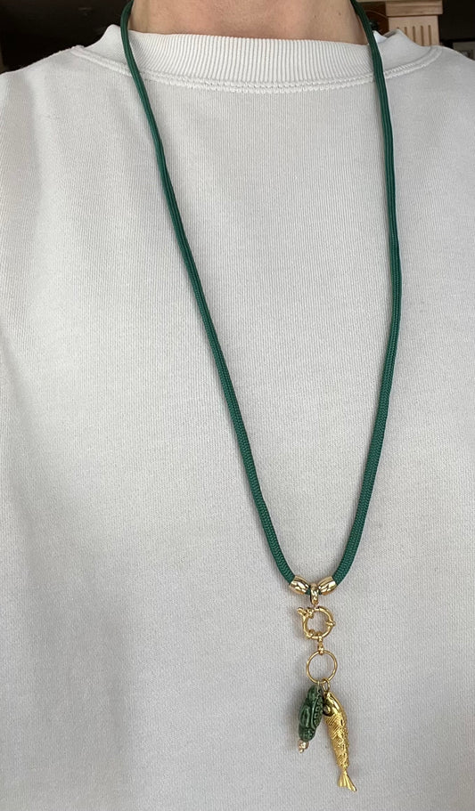 Cord necklace, multiple ways to wear #34