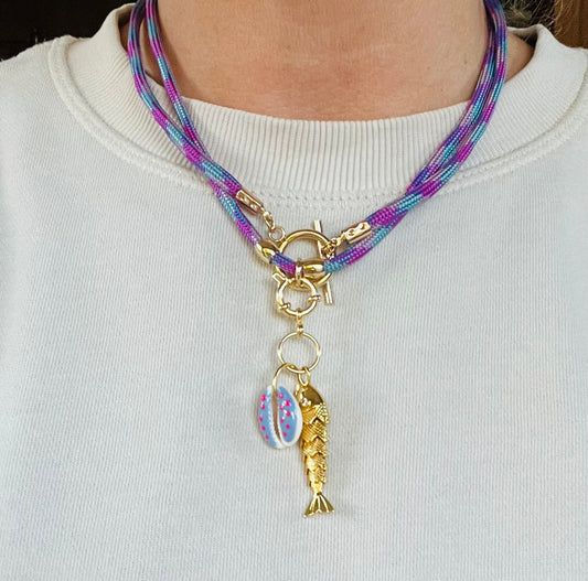 Cord Necklace, multiple ways to wear # 25