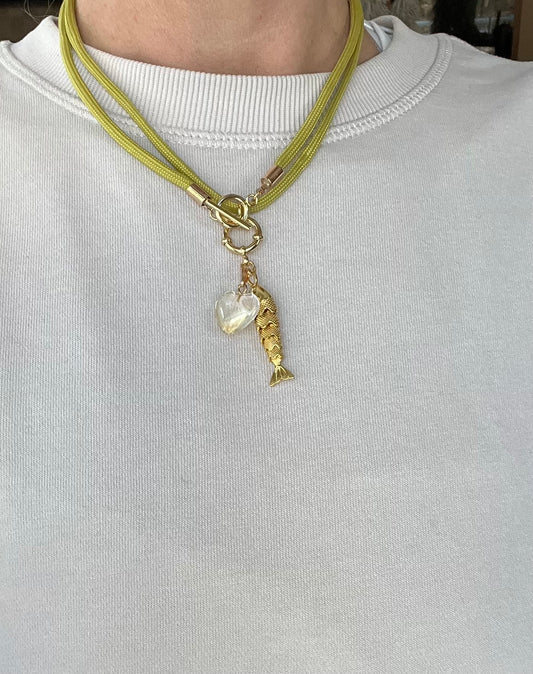 Cord necklace, multiple ways to wear #45