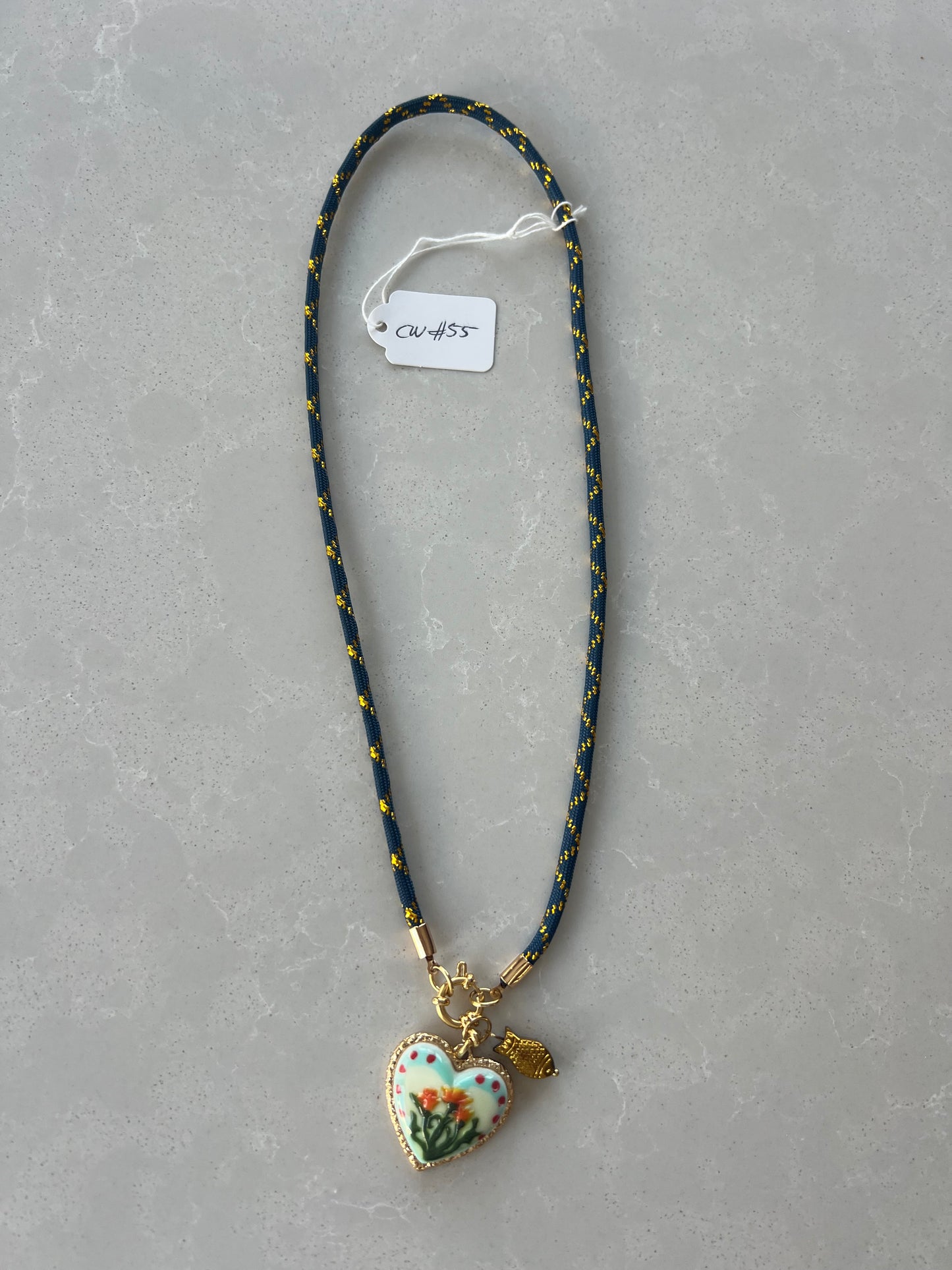 Short cord necklace #55